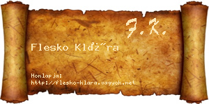 Flesko Klára névjegykártya